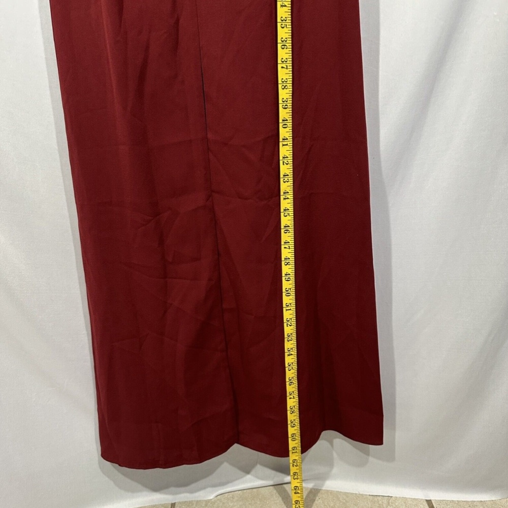 NEW Jill Jill Stuart [ 6 ] Satin‎ Popover & Crepe Gown in Oxblood Red - Picture 6 of 16